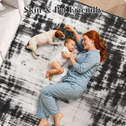 Black Minimalist Modern Door Mat Washable Non-Slip Low Pile Indoor Rug