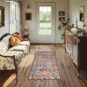 Caramel Scalloped Soft Moroccan Rug Washable Ultra-Thin Non-Slip Carpet