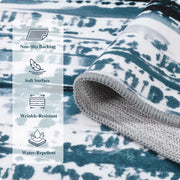 Washable Area Rug Modern Soft Stain-Resistant Non-Slip Carpet for Home