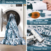 Washable Area Rug Modern Soft Stain-Resistant Non-Slip Carpet for Home