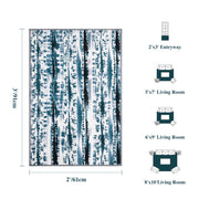 Washable Area Rug Modern Soft Stain-Resistant Non-Slip Carpet for Home