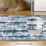 Washable Area Rug Modern Soft Stain-Resistant Non-Slip Carpet for Home