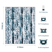 Washable Area Rug Modern Soft Stain-Resistant Non-Slip Carpet for Home