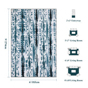 Washable Area Rug Modern Soft Stain-Resistant Non-Slip Carpet for Home