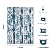 Washable Area Rug Modern Soft Stain-Resistant Non-Slip Carpet for Home