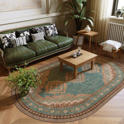 Vintage Washable Soft & Stain Resistant Area Rug Carpets Light Brown Tan