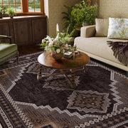 Vintage Washable Carpets Soft & Stain Resistant area Rug Brown White Gray