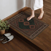 Vintage Washable Soft & Stain Resistant Area Rug Carpets Dark Brown