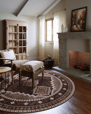 Vintage Washable Carpets Soft & Stain Resistant area Rug Brown White Gray