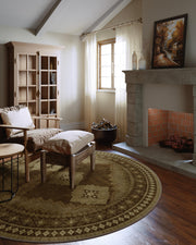 Vintage Washable Soft & Stain Resistant Area Rug Carpets Brown Yellow