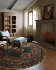 Vintage Washable Soft & Stain Resistant Area Rug Carpets Dark Brown