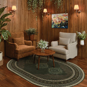 Vintage Washable Soft & Stain Resistant Area Rug Carpets Black Brown