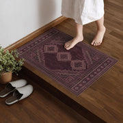 Vintage Washable Soft & Stain Resistant Area Rug Carpets Red Burgundy