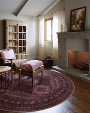 Vintage Washable Soft & Stain Resistant Area Rug Carpets Red Burgundy