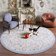 Floral Non-Slip Vintage Washable Soft & Stain Resistant Area Rug Indoor Purple