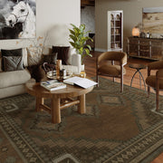 Vintage Area Rug Abstract Washable Non-Slip Soft & Stain Resistant Area Rug Brown Gray