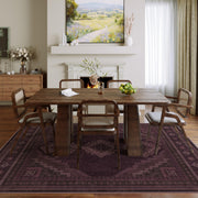 Vintage Washable Soft & Stain Resistant Area Rug Carpets Red Burgundy