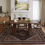 Vintage Washable Carpets Soft & Stain Resistant area Rug Brown White Gray