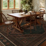 Vintage Washable Soft & Stain Resistant Area Rug Carpets Dark Brown