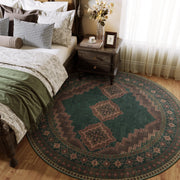 Vintage Washable Soft & Stain Resistant Area Rug Carpets Dark Brown