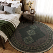 Vintage Washable Soft & Stain Resistant Area Rug Carpets Black Brown