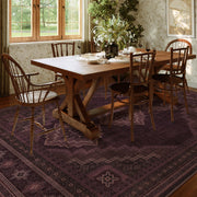 Vintage Washable Soft & Stain Resistant Area Rug Carpets Red Burgundy