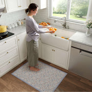 Floral Non-Slip Vintage Washable Soft & Stain Resistant Area Rug Indoor Purple