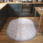 Floral Non-Slip Vintage Washable Soft & Stain Resistant Area Rug Indoor Purple