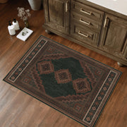Vintage Washable Soft & Stain Resistant Area Rug Carpets Dark Brown