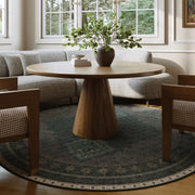 Vintage Washable Soft & Stain Resistant Area Rug Carpets Black Brown