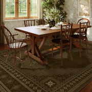 Vintage Washable Soft & Stain Resistant Area Rug Carpets Brown Yellow