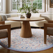 Floral Non-Slip Vintage Washable Soft & Stain Resistant Area Rug Indoor Purple