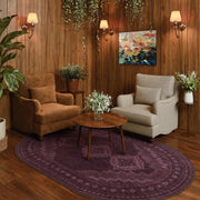 Vintage Washable Soft & Stain Resistant Area Rug Carpets Red Burgundy