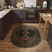 Vintage Washable Soft & Stain Resistant Area Rug Carpets Dark Brown