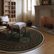 Vintage Washable Soft & Stain Resistant Area Rug Carpets Black Brown