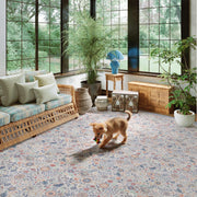 Floral Non-Slip Vintage Washable Soft & Stain Resistant Area Rug Indoor Purple