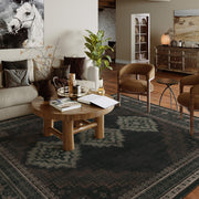 Vintage Washable Soft & Stain Resistant Area Rug Carpets Black Brown