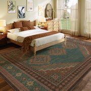 Vintage Washable Soft & Stain Resistant Area Rug Carpets Light Brown Tan